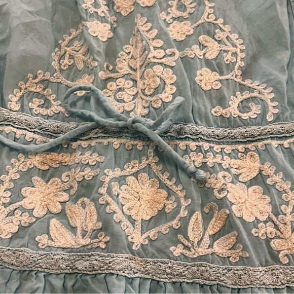 Melissa Odabash Jaz embroidered voile dress or swim cover up M coastal beachy - Picture 6 of 16